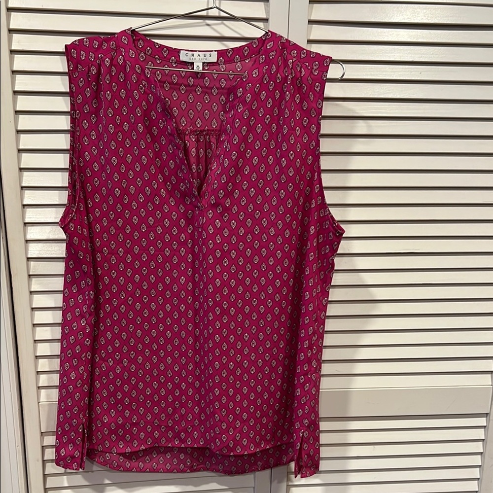 Chaus Pink Sleeveless Top